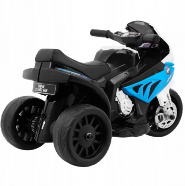 Elektrinis triratis motociklas vaikams "BMW", mėlynas