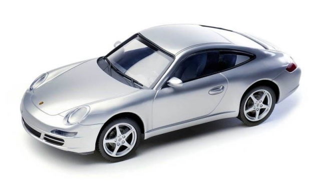 Nuotolinio valdymo mašinėlė "Silverlite Porsche 911 Carrera", sidabrinė
