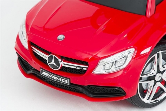 Mašinėlė - paspirtukas su rankenėle "Mercedes" (raudona)