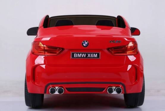 Dvivietis nuotolinio valdymo vaikiškas automobilis "BMW X6M", raudonas