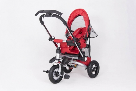 Vaikiškas vežimėlis-triratis "Orion", 100 x 80 x 55 cm (raudonas)