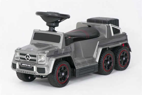 Elektrinis vaikiškas automobilis su rankenėle "SXZ1838 Mercedes" (pilkas)