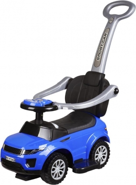 Mašinėlė - paspirtukas su rankenėle "Sport Car" (mėlyna)