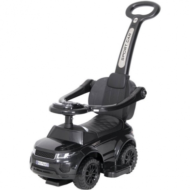 Mašinėlė - paspirtukas su rankenėle "Sport Car" (juoda)