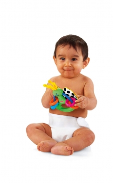 Barškutis - kramtukas kūdikiams "Fisher Price Drugelis", 2,4 x 15,2 x 20,4 cm