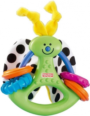 Barškutis - kramtukas kūdikiams "Fisher Price Drugelis", 2,4 x 15,2 x 20,4 cm
