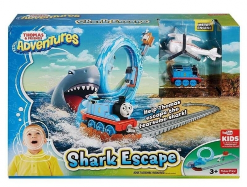 "Fisher Price" žaislų rinkinys "Traukinukas Tomas gelbėjasi nuo ryklio"