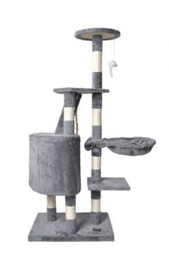 5 aukštų draskyklė katei "Malatec", 118 x 49 cm (pilka)
