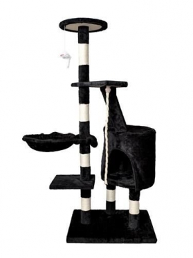 5 aukštų draskyklė katei "Malatec", 118 x 49 cm (juoda)