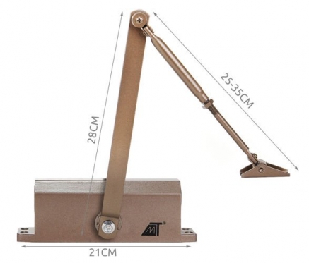 Durų pritraukėjas "Malatec", 65 - 80 kg (rudas)