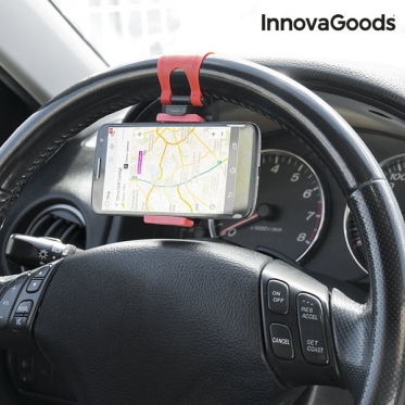Ant automobilio vairo tvirtinamas telefono laikiklis "InnovaGoods"