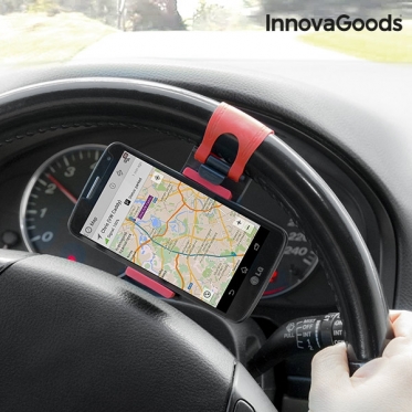 Ant automobilio vairo tvirtinamas telefono laikiklis "InnovaGoods"
