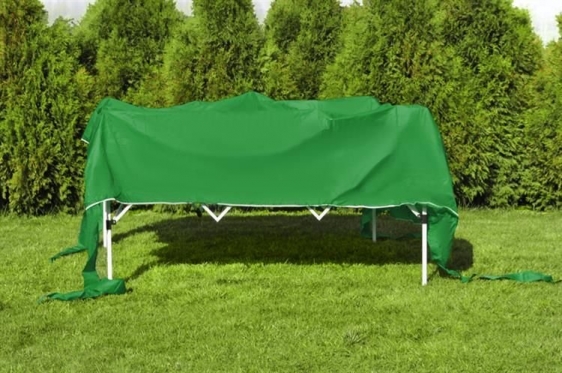 3 sienų pavėsinė "Malatec", 2,65 x 3 x 3 m (žalia)