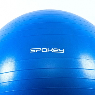 Pripučiamas guminis reabilitacijos kamuolys "Spokey Fitball 3", Ø 65 cm (mėlynas)