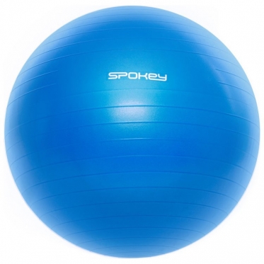 Pripučiamas guminis reabilitacijos kamuolys "Spokey Fitball 3", Ø 65 cm (mėlynas)