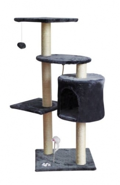 4 aukštų draskyklė katei "Malatec", 110 x 40 x 40 cm (pilka)
