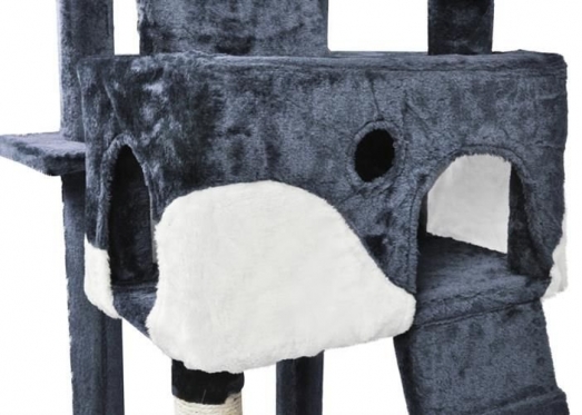 5 aukštų draskyklė katei "Malatec", 170 x 49 x 49 cm (pilka)