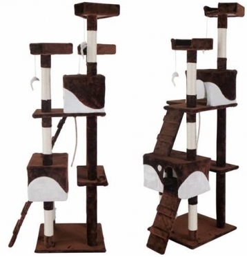 5 aukštų draskyklė katei "Malatec", 170 x 49 x 49 cm (ruda)