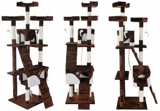 5 aukštų draskyklė katei "Malatec", 170 x 49 x 49 cm (ruda)