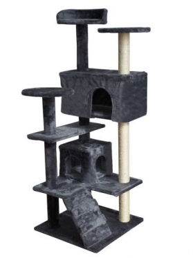 5 aukštų draskyklė katei "Malatec", 120 x 49 x 49 cm (pilka)