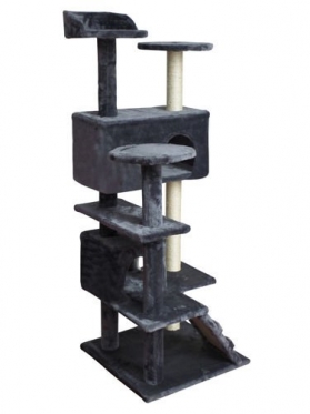 5 aukštų draskyklė katei "Malatec", 120 x 49 x 49 cm (pilka)