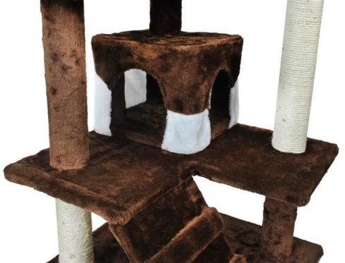 5 aukštų draskyklė katei "Malatec", 120 x 49 x 49 cm (ruda)