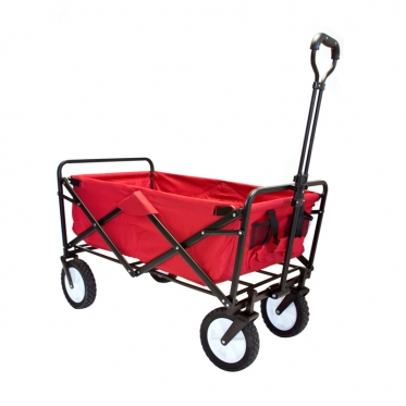 Sulankstomas sodo vežimėlis "Carruzzo" su guminiais ratais, 90 x 53 x 64 cm