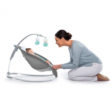 "Bright Starts" ergonomiškas gultukas - kėdutė (pilka, žalia)