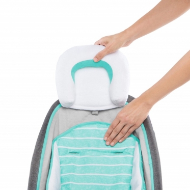 "Bright Starts" ergonomiškas gultukas - kėdutė (pilka, žalia)