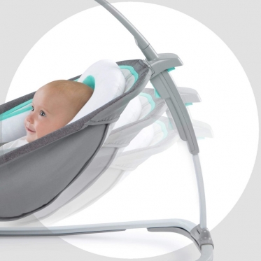 "Bright Starts" ergonomiškas gultukas - kėdutė (pilka, žalia)