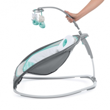 "Bright Starts" ergonomiškas gultukas - kėdutė (pilka, žalia)