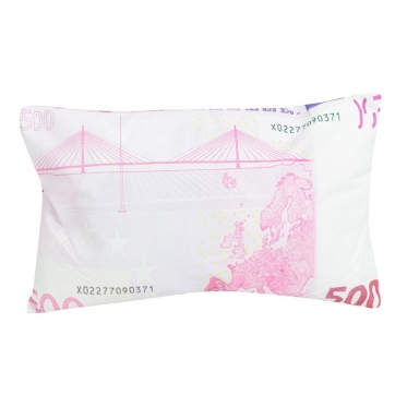 Dekoratyvinė pagalvė "500 eurų", 40 x 25 x 8 cm