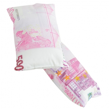 Dekoratyvinė pagalvė "500 eurų", 40 x 25 x 8 cm