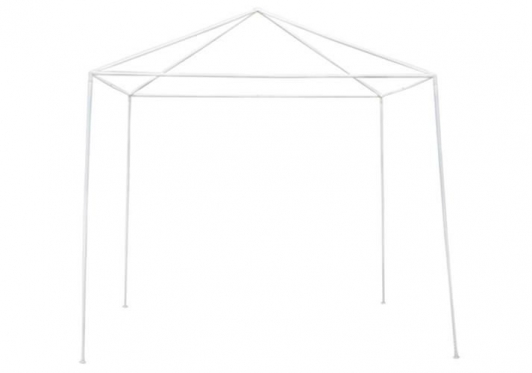 4 sienų pavėsinė "Malatec", 2,47 x 2,9 x 2,9 m (balta)