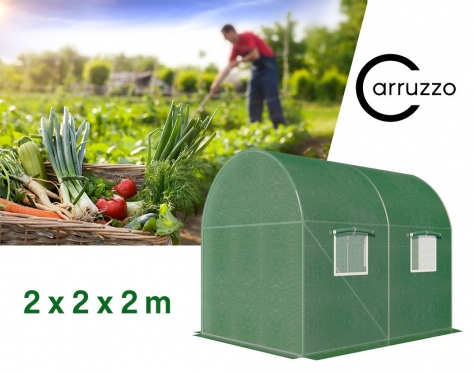 Šiltnamis su pomidorų auginimo strypais "Carruzzo", 2 x 2 x 2 m