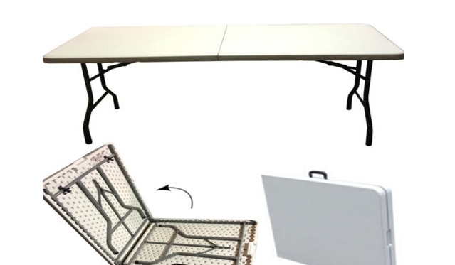 Kompaktiškas ir praktiškas sulankstomas stalas, 183 x 76 x 74 cm