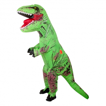 Pripučiamas kostiumas "Dinozauras T - Rex", 1,2 - 1,4 m (žalias)