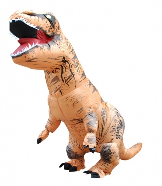 Pripučiamas kostiumas "Dinozauras T - Rex", 1,2 - 1,4 m (rudas)