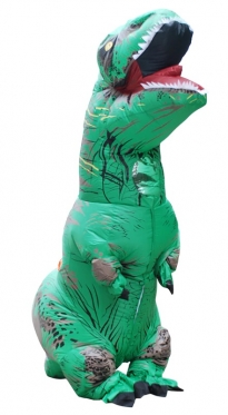 Pripučiamas kostiumas "Dinozauras T - Rex", 1,5 - 1,9 m (žalias)