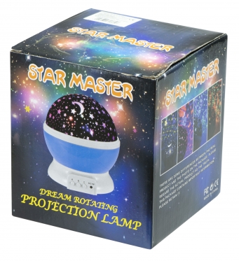Žvaigždžių projektorius - naktinė lempa, 15 x 13 cm (mėlynas)