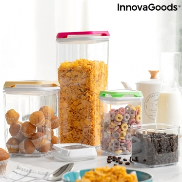 Hermetiškų indelių rinkinys virtuvei "InnovaGoods", 4 vnt