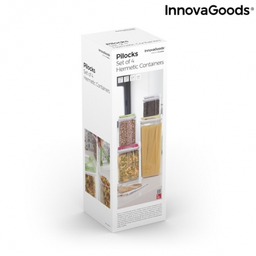 Hermetiškų indelių rinkinys virtuvei "InnovaGoods", 4 vnt
