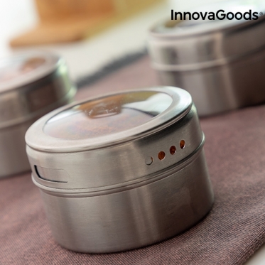Magnetinės prieskoninės su stovu ir įrankių rinkiniu gaminimui "InnovaGoods"
