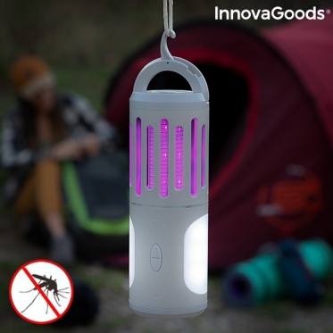 Trys viename, belaidė nešiojama lempa, žibintas ir lempa nuo uodų "InnovaGoods"