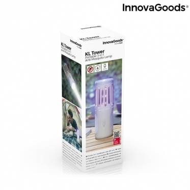 Trys viename, belaidė nešiojama lempa, žibintas ir lempa nuo uodų "InnovaGoods"