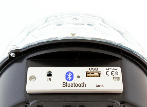 LED diskotekos lempa su garsiakalbiu ir belaidžio ryšio sąsaja, 18 W