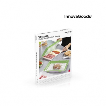 Vakumo padėklai maisto laikymui "InnovaGoods", 2 vnt