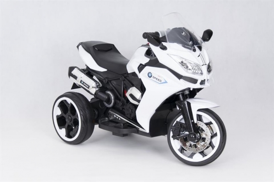 Elektrinis vaikiškas triratis motociklas "Speed 1200ST" (baltas)