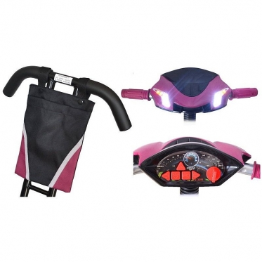 Daugiafunkcinis triratis vežimėlis "Baby Mix Lux Trike" (pilka, oranžinė)