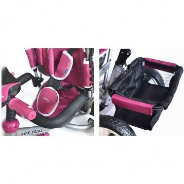 Daugiafunkcinis triratis vežimėlis "Baby Mix Lux Trike" (pilka, violetinė)